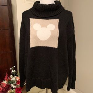 Vintage Mickey Mouse turtleneck wool mix sweater